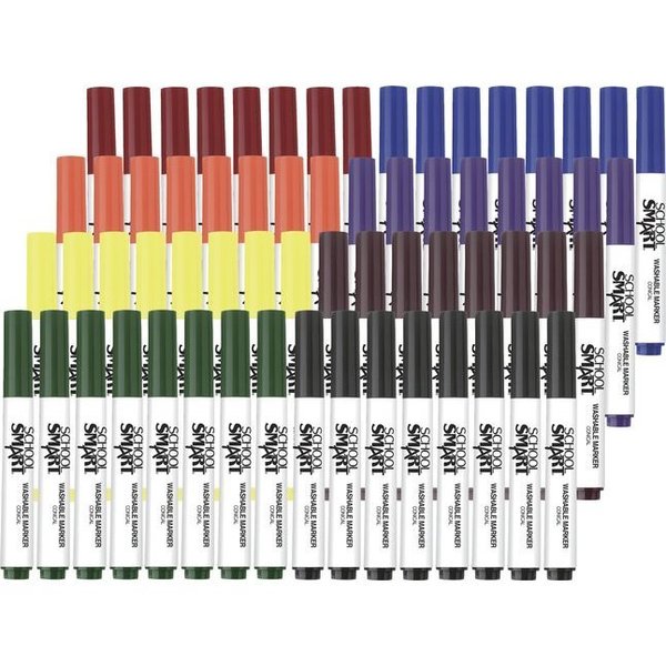 School Smart MARKER ART WASHABLE CONICAL TIP ASST COLOR  SET OF 64 PK 6773W-64ASSORT-CO